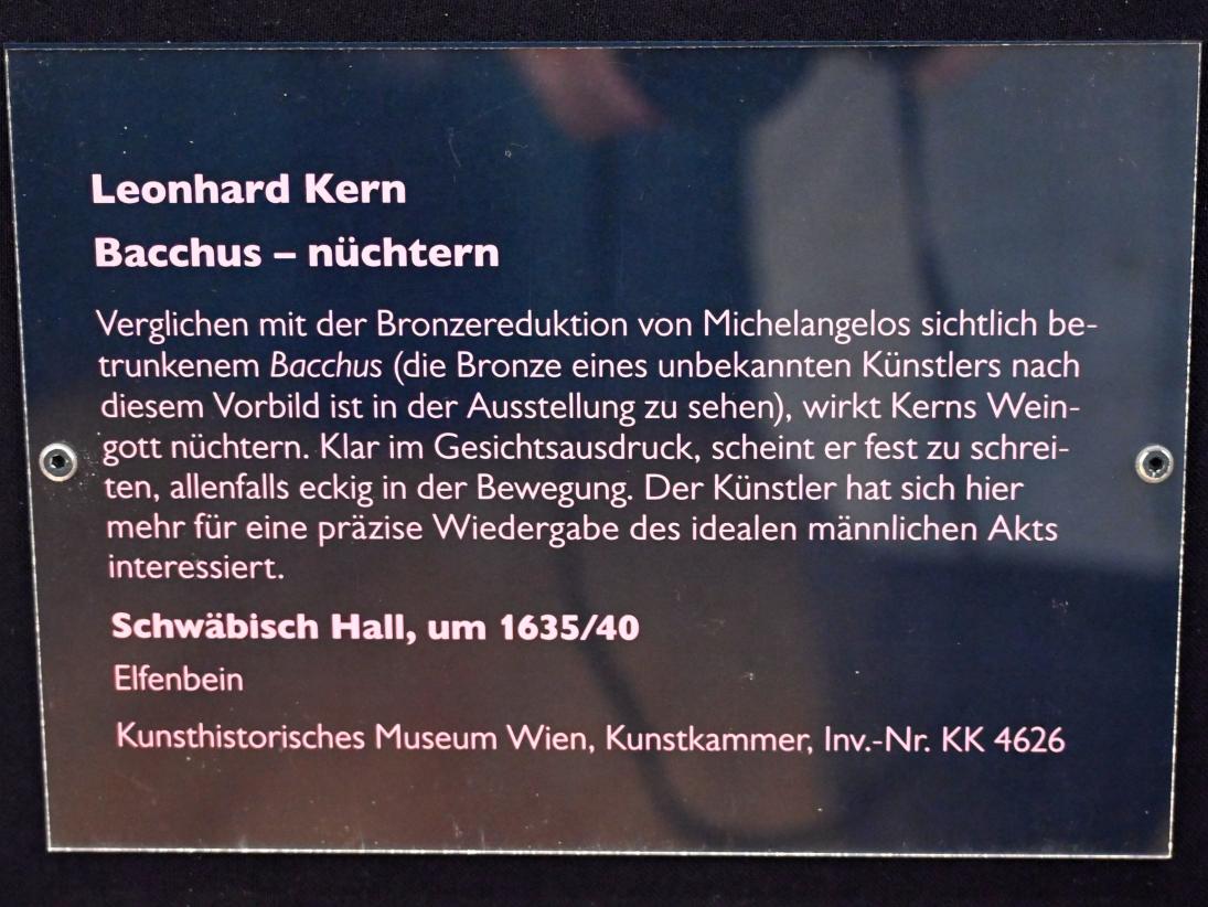 Leonhard Kern (1615–1653), Bacchus - nüchtern, Schwäbisch Hall, Kunsthalle Würth, Ausstellung "Leonhard Kern und Europa" vom 29.03. - 03.10.2021, Saal 2, um 1635–1640, Bild 6/6