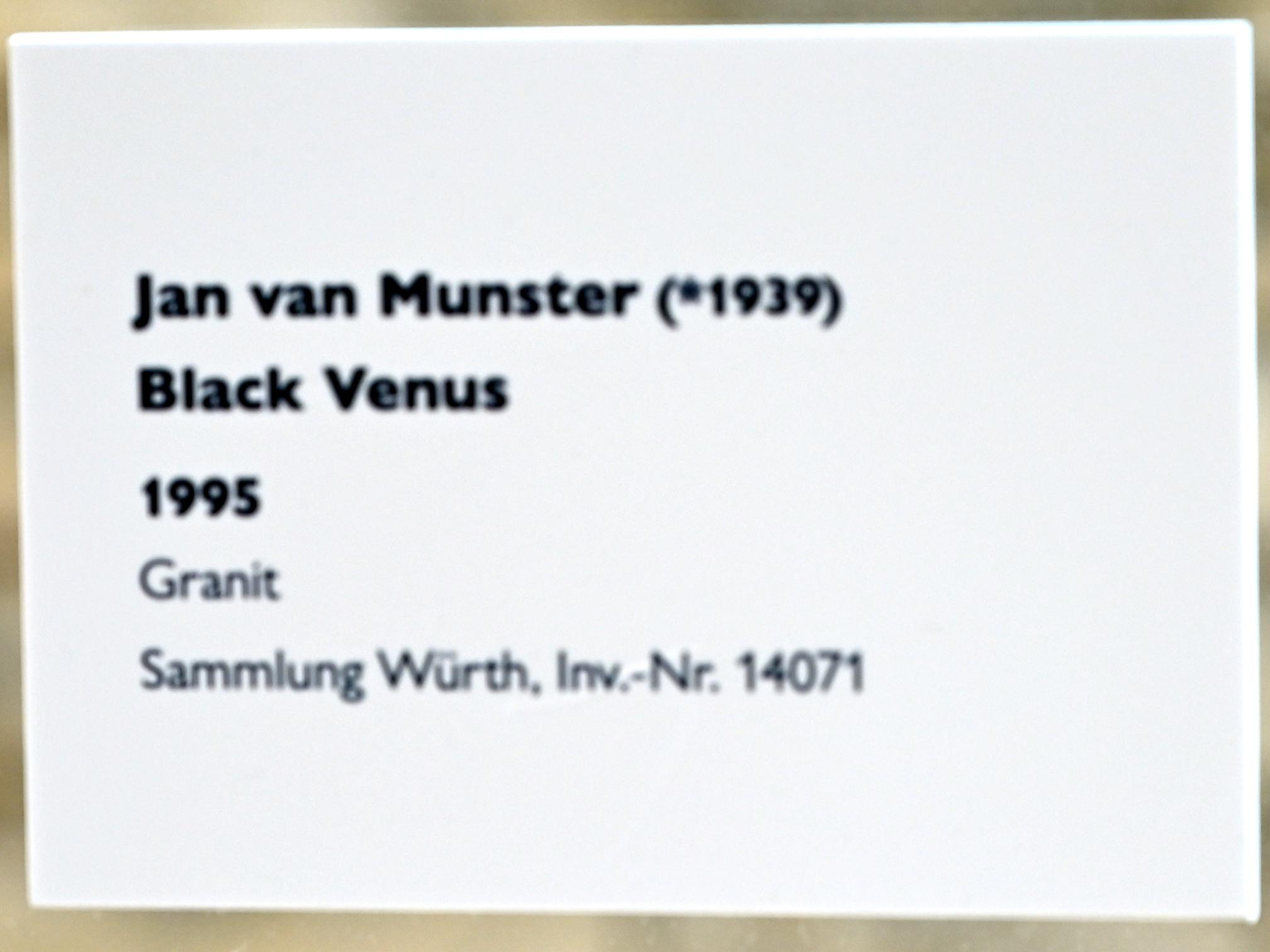 Jan van Munster (1995), Black Venus, Schwäbisch Hall, Kunsthalle Würth, Untergeschoß Durchgang, 1995, Bild 3/3