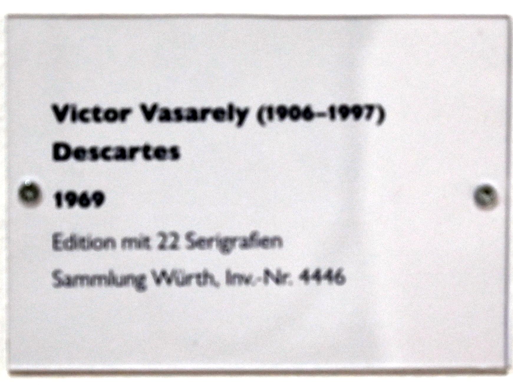 Victor Vasarely (1957–1975), Descartes, Schwäbisch Hall, Kunsthalle Würth, Untergeschoß Saal 8, 1969, Bild 2/2