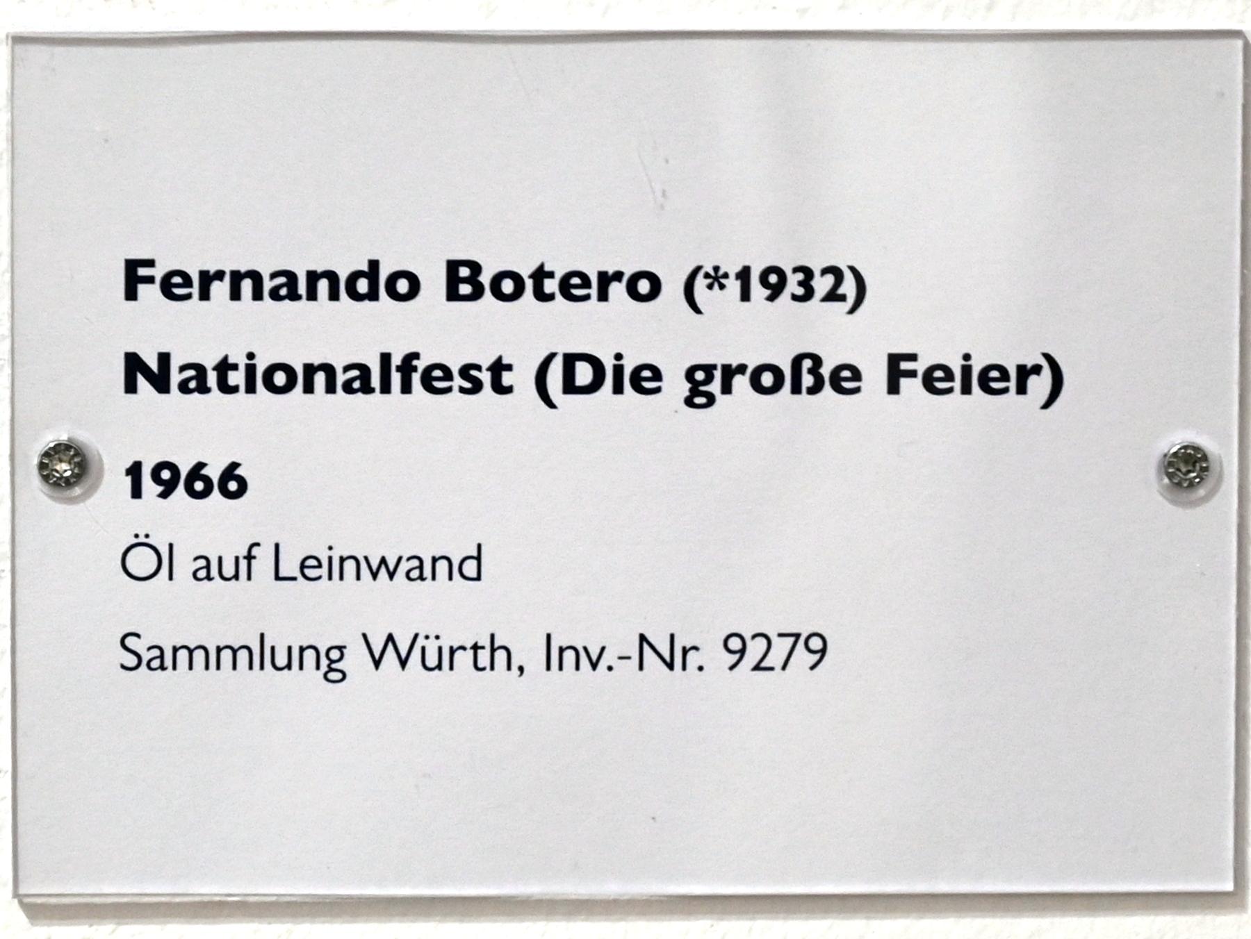 Fernando Botero (1961–2000), Nationalfest (Die große Feier), Schwäbisch Hall, Kunsthalle Würth, Untergeschoß Saal 9, 1966, Bild 2/2