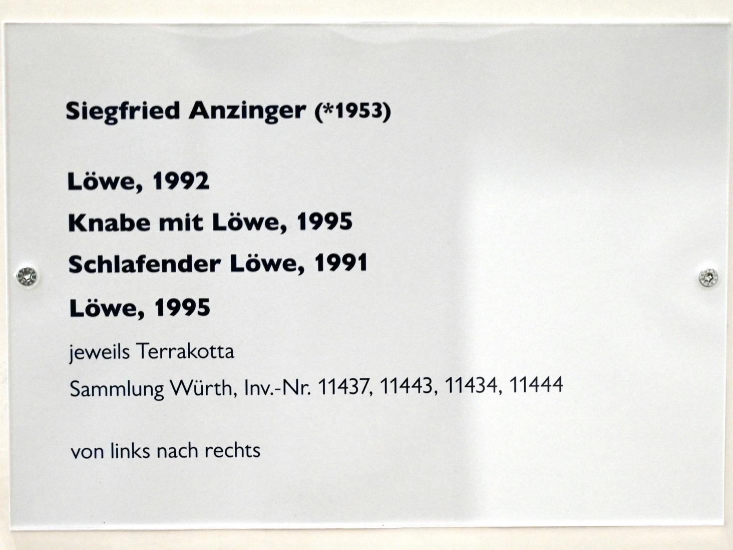 Siegfried Anzinger (1991–2012), Löwe, Schwäbisch Hall, Kunsthalle Würth, Untergeschoß Saal 10, 1995, Bild 3/3