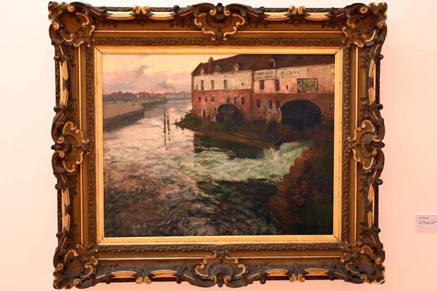 Frits Thaulow (1886–1896), Alte Fabrik auf dem Fluss Somme (Abend), Straßburg, Musée d’Art moderne et contemporain, Saal 5, um 1896–1897, Bild 1/2