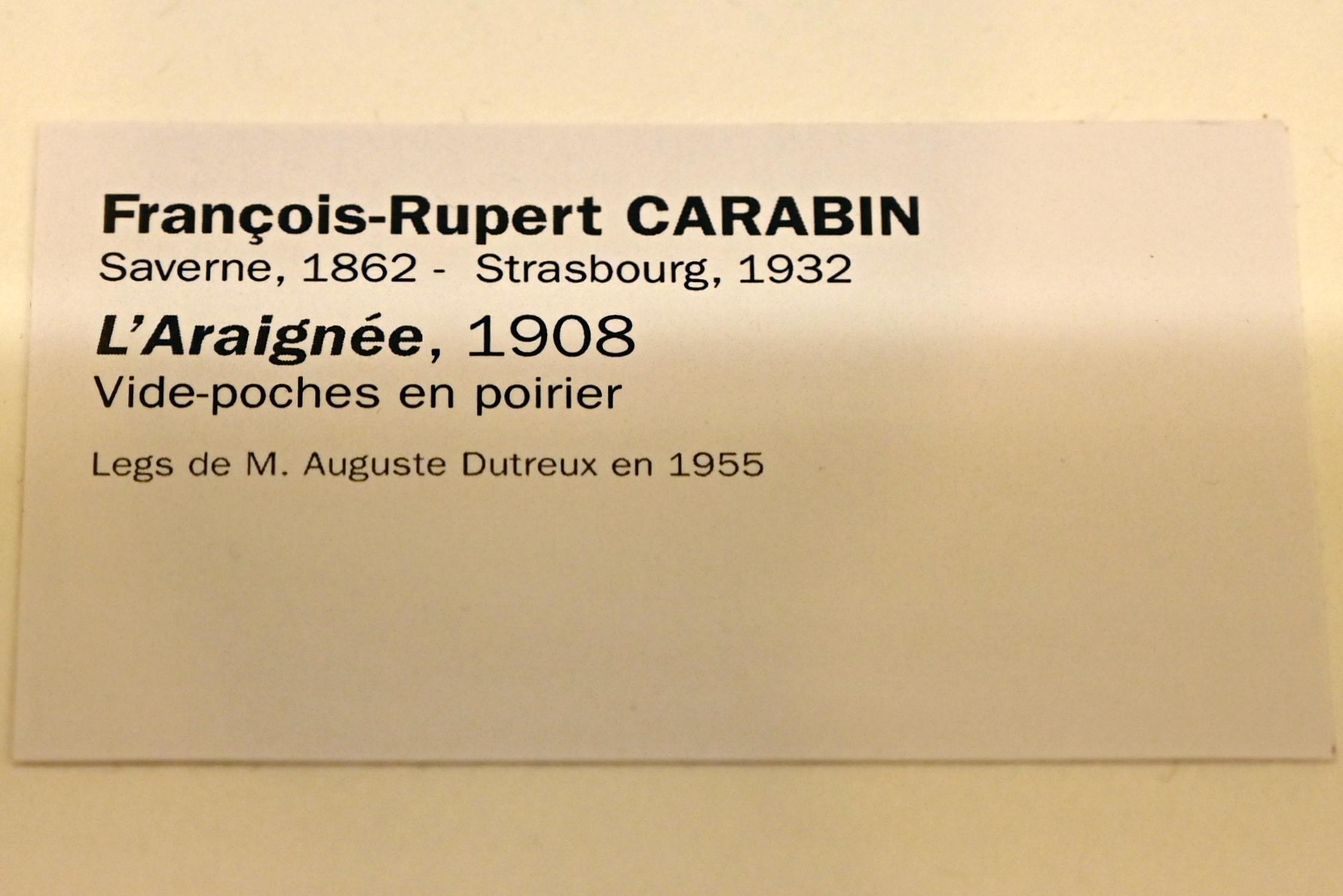 François-Rupert Carabin (1887–1920), Die Spinne, Straßburg, Musée d’Art moderne et contemporain, Saal 8, 1908, Bild 3/3