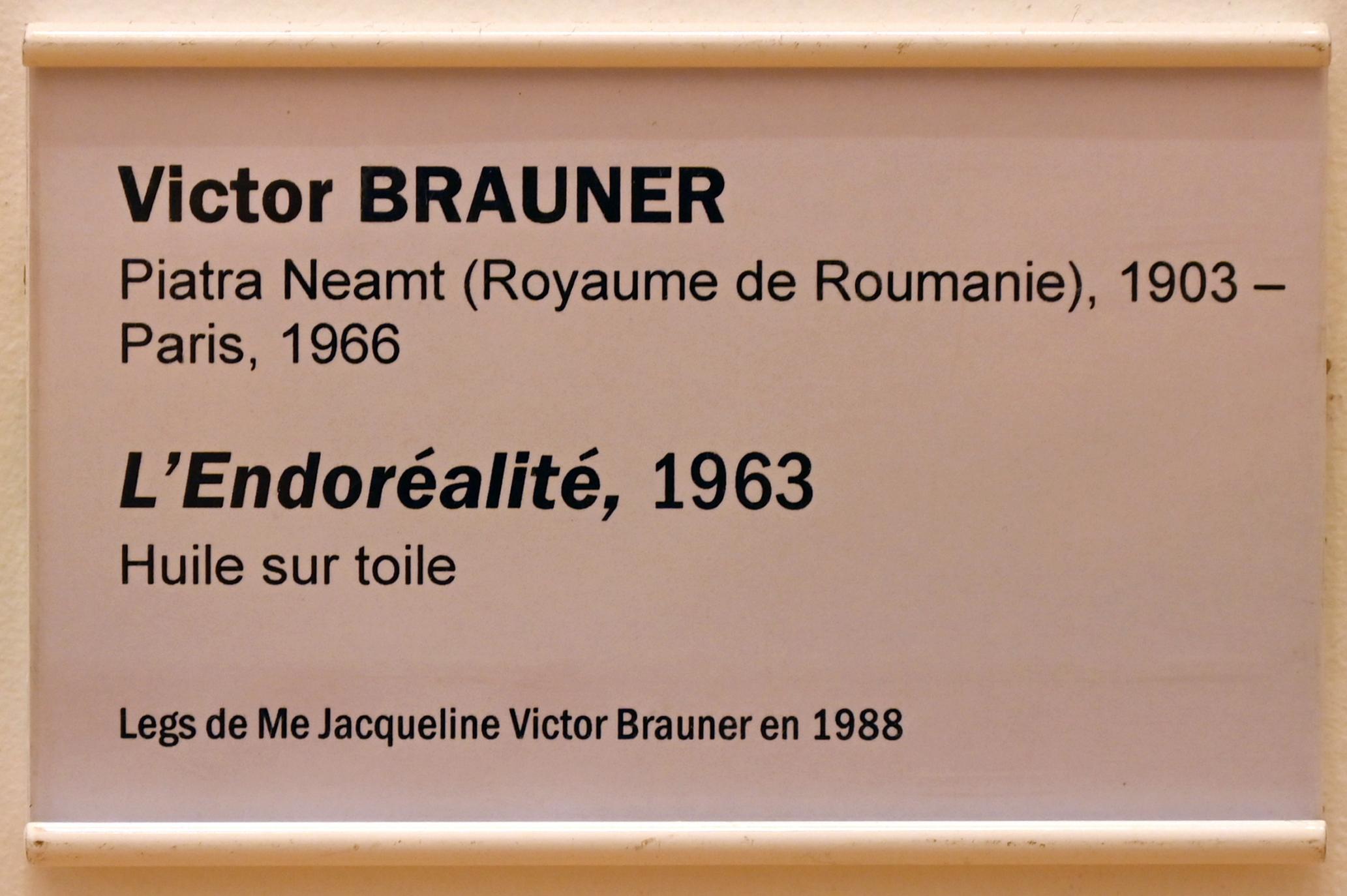 Victor Brauner (1930–1963), Endorealität, Straßburg, Musée d’Art moderne et contemporain, Saal 20, 1963, Bild 2/2