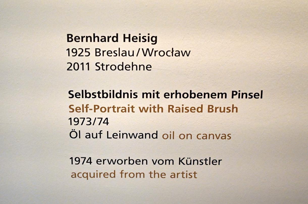 Bernhard Heisig (1969–1984), Selbstbildnis mit erhobenem Pinsel, Halle (Saale), Kunstmuseum Moritzburg, Wege der Moderne, Heisig, Penck, 1973–1974, Bild 2/2