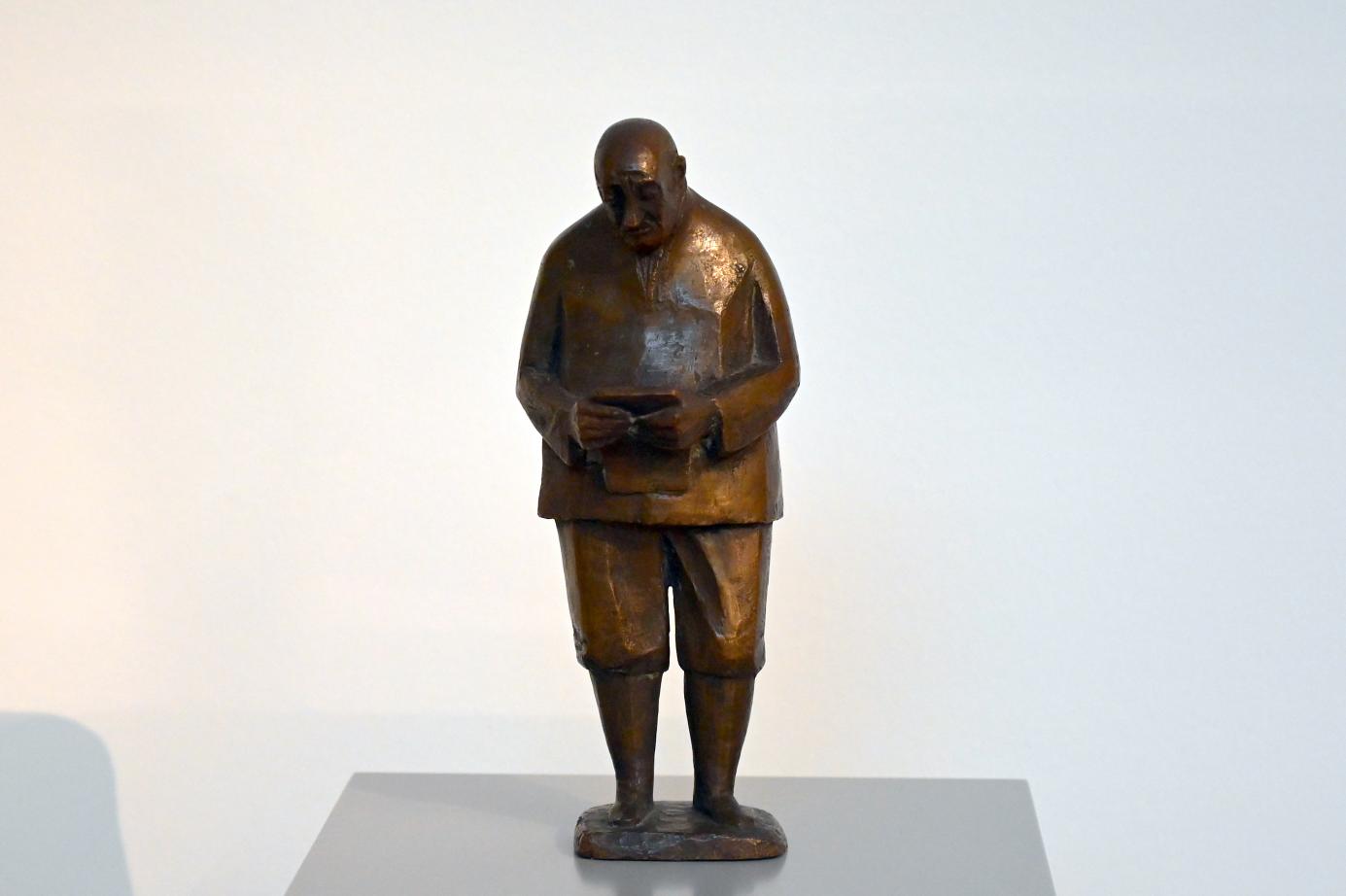 Waldemar Grzimek (1957–1970), Lesender Arbeiter, Halle (Saale), Kunstmuseum Moritzburg, Wege der Moderne, Balden, Hoffmann, 1957, Bild 1/3