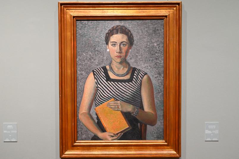 Gino Severini (1909–1934), Porträt Frau Severini (Porträt Gina Severini), Turin, Galleria civica d'arte moderna e contemporanea (GAM Torino), Saal 7, 1934, Bild 1/2