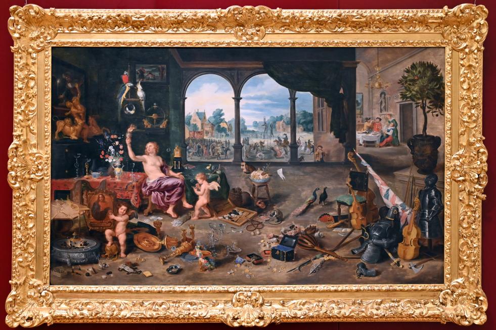 Jan Brueghel der Jüngere (1620–1638), Vanitas, Die Eitelkeit des menschlichen Lebens, Turin, Galleria Sabauda, Saal 29, 1631, Bild 1/2