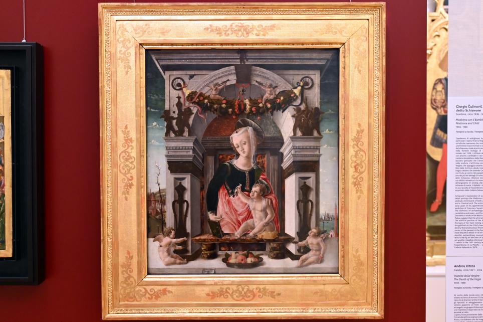 Giorgio Schiavone (1458), Maria mit Kind, Turin, Galleria Sabauda, Saal 10, 1456–1460, Bild 1/2