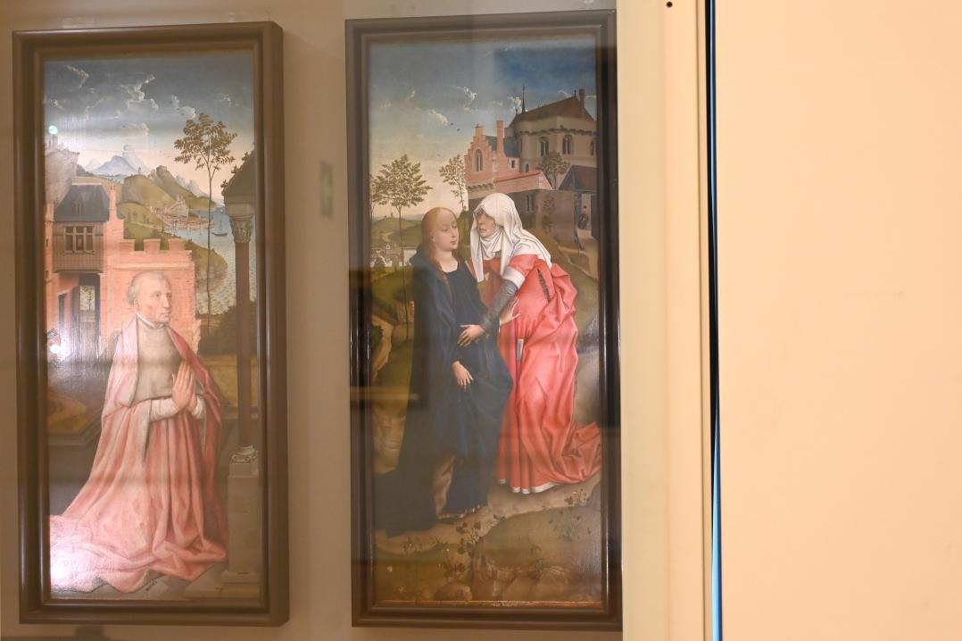 Rogier van der Weyden (1433–1464), Mariä Heimsuchung, Turin, Galleria Sabauda, Saal 14, 1435–1440, Bild 1/2