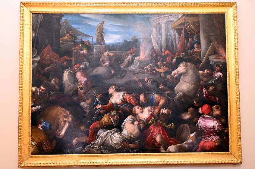Francesco Bassano der Jüngere (1572–1582), Der Raub der Sabinerinnen, Turin, Galleria Sabauda, Saal 15, 1580–1584, Bild 1/2