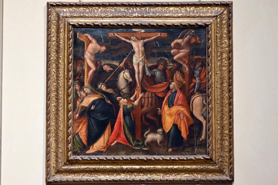Bernardino Lanino (1537–1550), Kreuzigung, Turin, Museo civico d'arte antica, Saal 3, 2. Viertel 16. Jhd., Bild 1/2