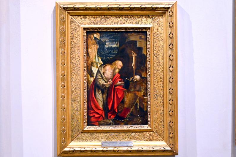 Defendente Ferrari (1504–1532), Der büßende hl. Hieronymus, Turin, Museo civico d'arte antica, Saal 4, 1520