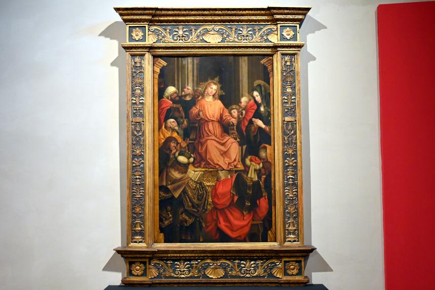 Defendente Ferrari (1504–1532), Jesus unter den Schriftgelehrten, Turin, Museo civico d'arte antica, Saal 6, um 1510, Bild 1/2