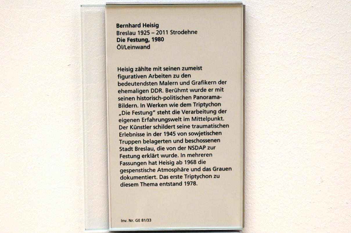 Bernhard Heisig (1969–1984), Die Festung, Mainz, Landesmuseum, Moderne, Saal 3, 1980, Bild 2/2