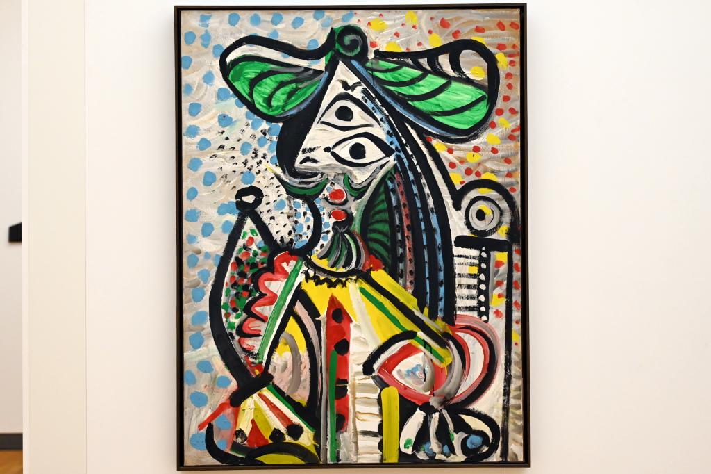 Pablo Picasso (1897–1972), Sitzende Mann (Homme assis), Mainz, Landesmuseum, Moderne, Saal 7, 1970