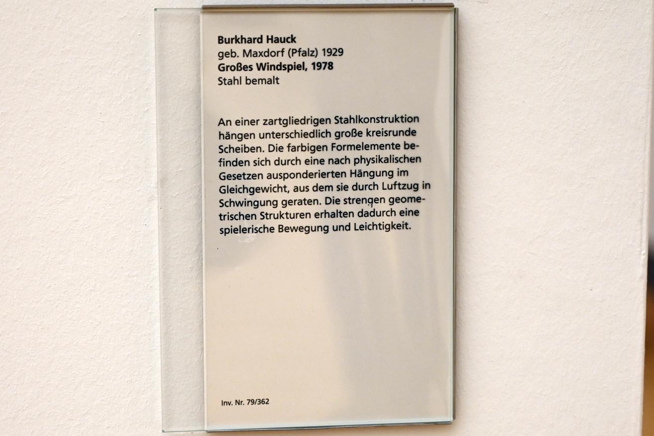 Burkhard Hauck (1978), Großes Windspiel, Mainz, Landesmuseum, Moderne, Saal 9, 1978, Bild 2/2