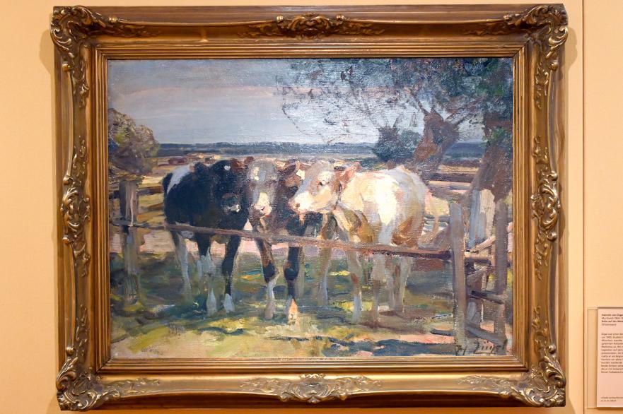 Heinrich von Zügel (1896–1928), Kühe auf der Weide, Mainz, Landesmuseum, Kunst um 1900, um 1915–1920, Bild 1/2