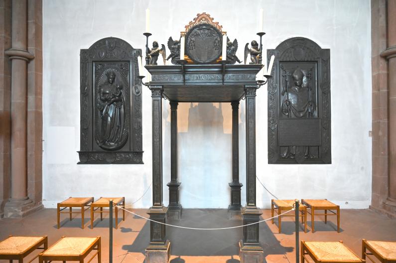 Hans Vischer (1530–1543), Baldachin für die Grabplatte von Loy Hering, Halle (Saale), Dom zu Halle, jetzt Aschaffenburg, Stiftskirche St. Peter und Alexander, 1536, Bild 1/2