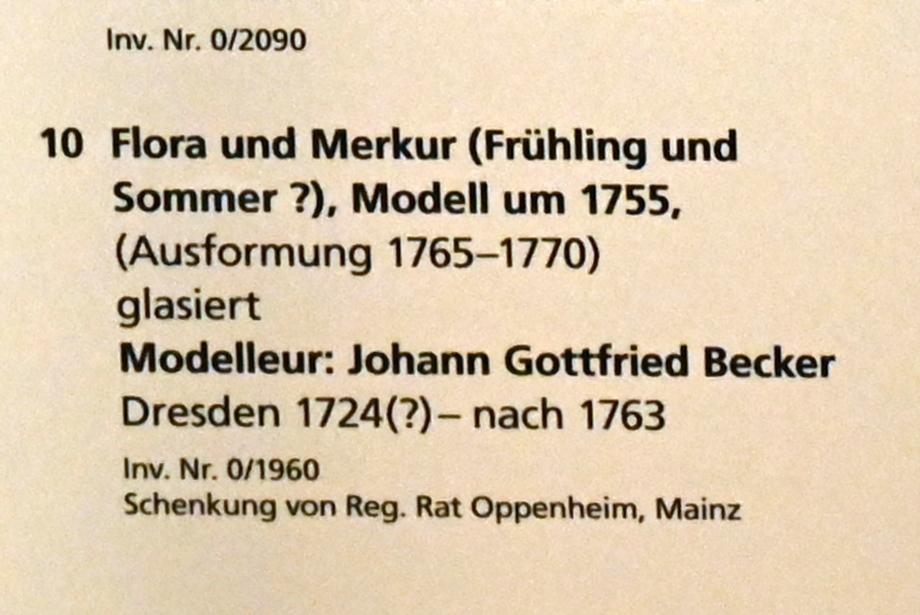 Johann Gottfried Becker (1755), Flora und Merkur (Frühling und Sommer?), Mainz, Landesmuseum, Mainzer Barock, um 1755, Bild 2/2