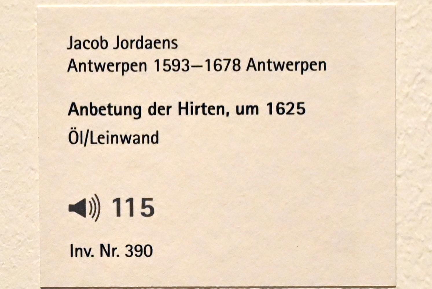 Jacob Jordaens (1615–1665), Anbetung der Hirten, Mainz, Landesmuseum, Schaudepot, um 1625, Bild 2/2