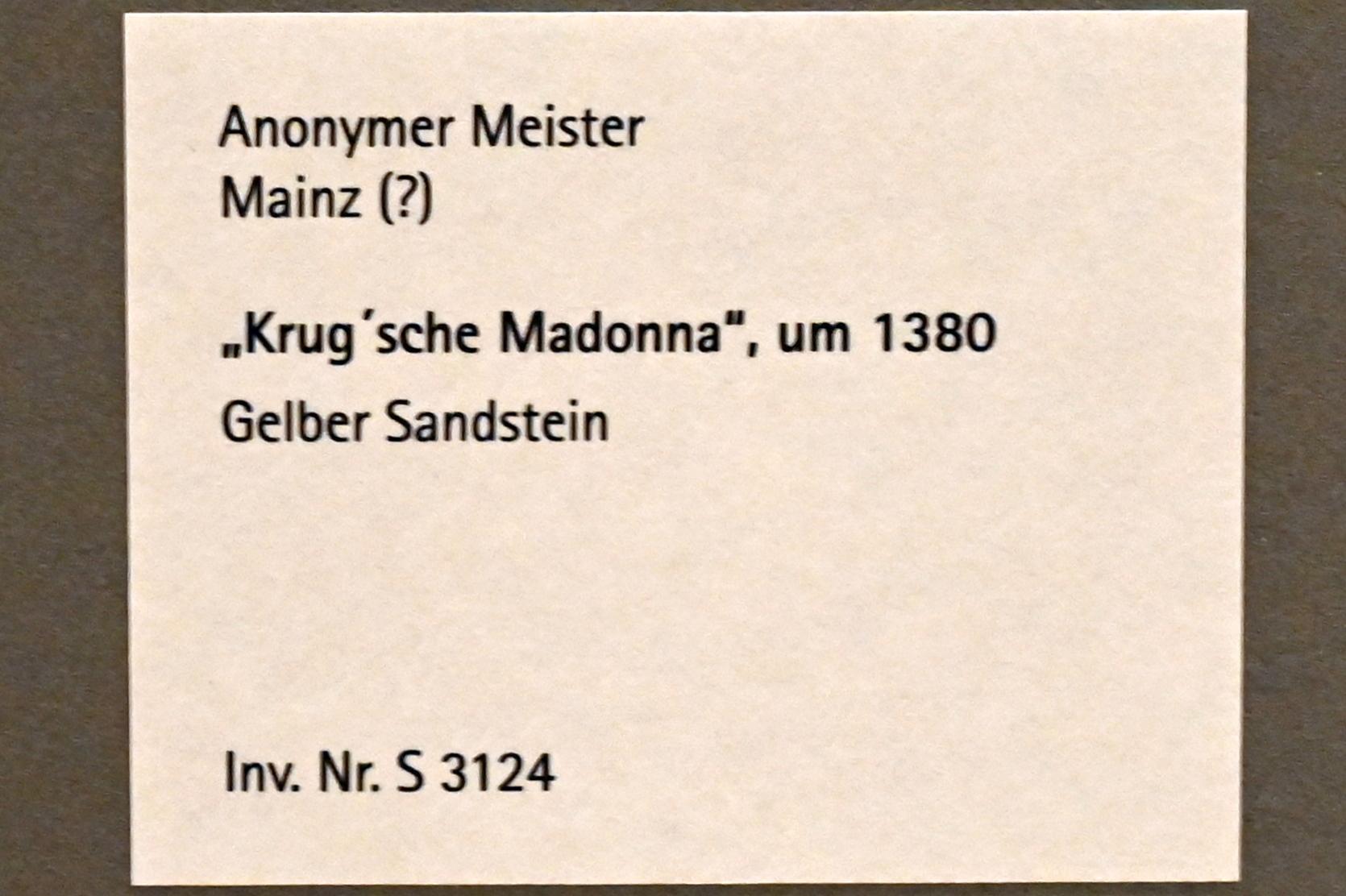 "Krug'sche Madonna", Mainz, Landesmuseum, Schaudepot, um 1380, Bild 4/4