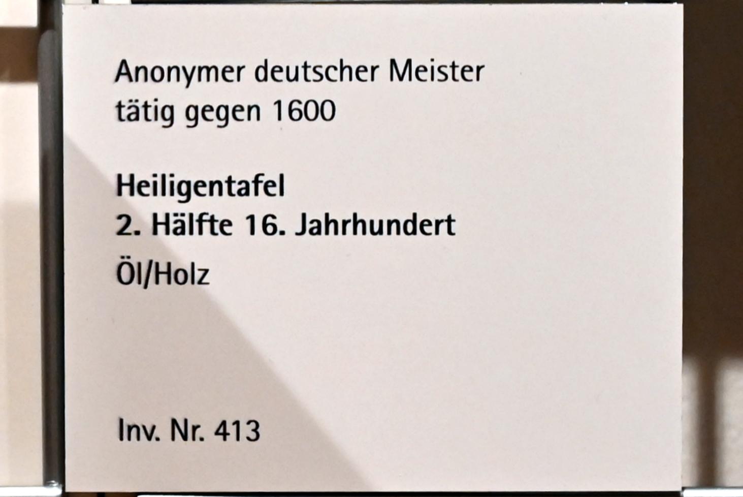 Heiligentafel, Mainz, Landesmuseum, Schaudepot, 2. Hälfte 16. Jhd., Bild 2/2