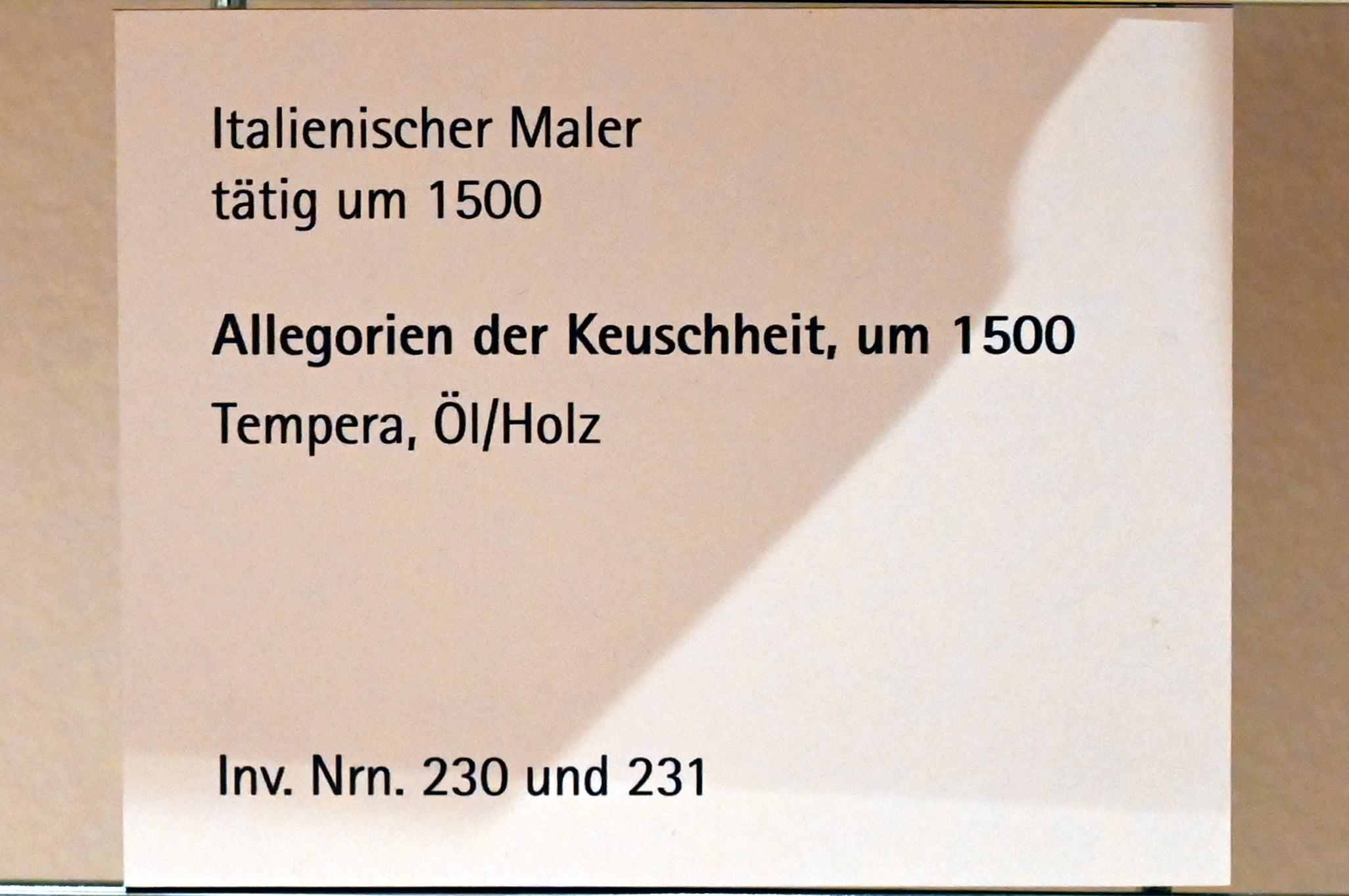 Allegorie der Keuschheit, Mainz, Landesmuseum, Schaudepot, um 1500, Bild 2/2