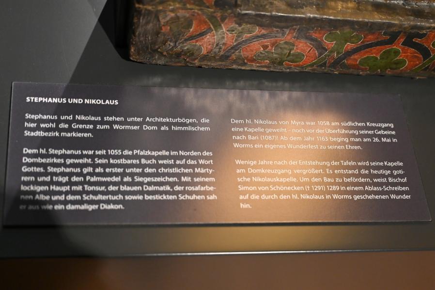 Die Wormser Tafeln, Worms, ehem. Kirche St. Johannes, jetzt Darmstadt, Hessisches Landesmuseum, Saal 15, um 1260, Bild 9/9