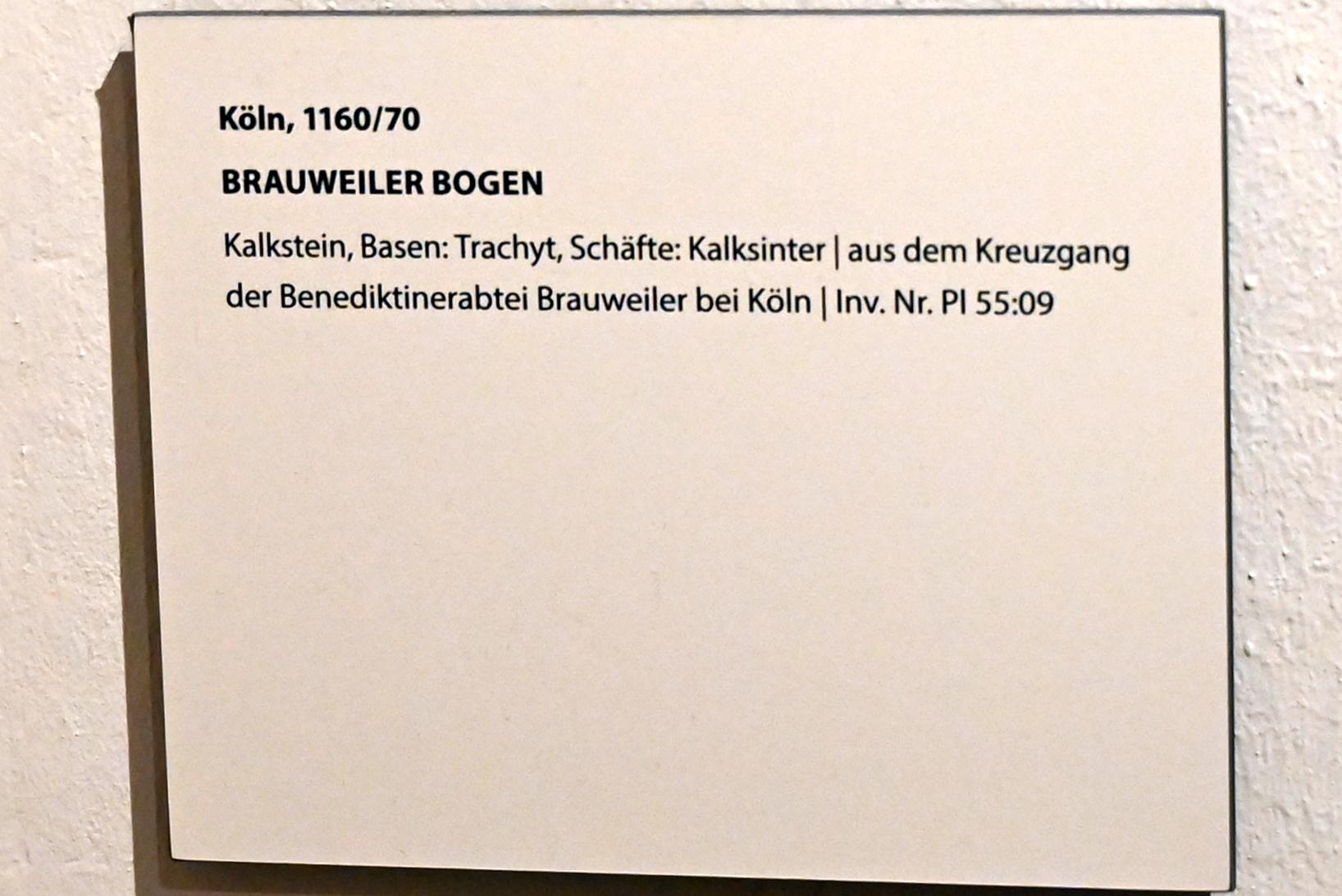 Brauweiler Bogen, Brauweiler (Pulheim), ehem. Benediktinerkloster, jetzt Darmstadt, Hessisches Landesmuseum, Kunsthandwerk, 1160–1170, Bild 2/2