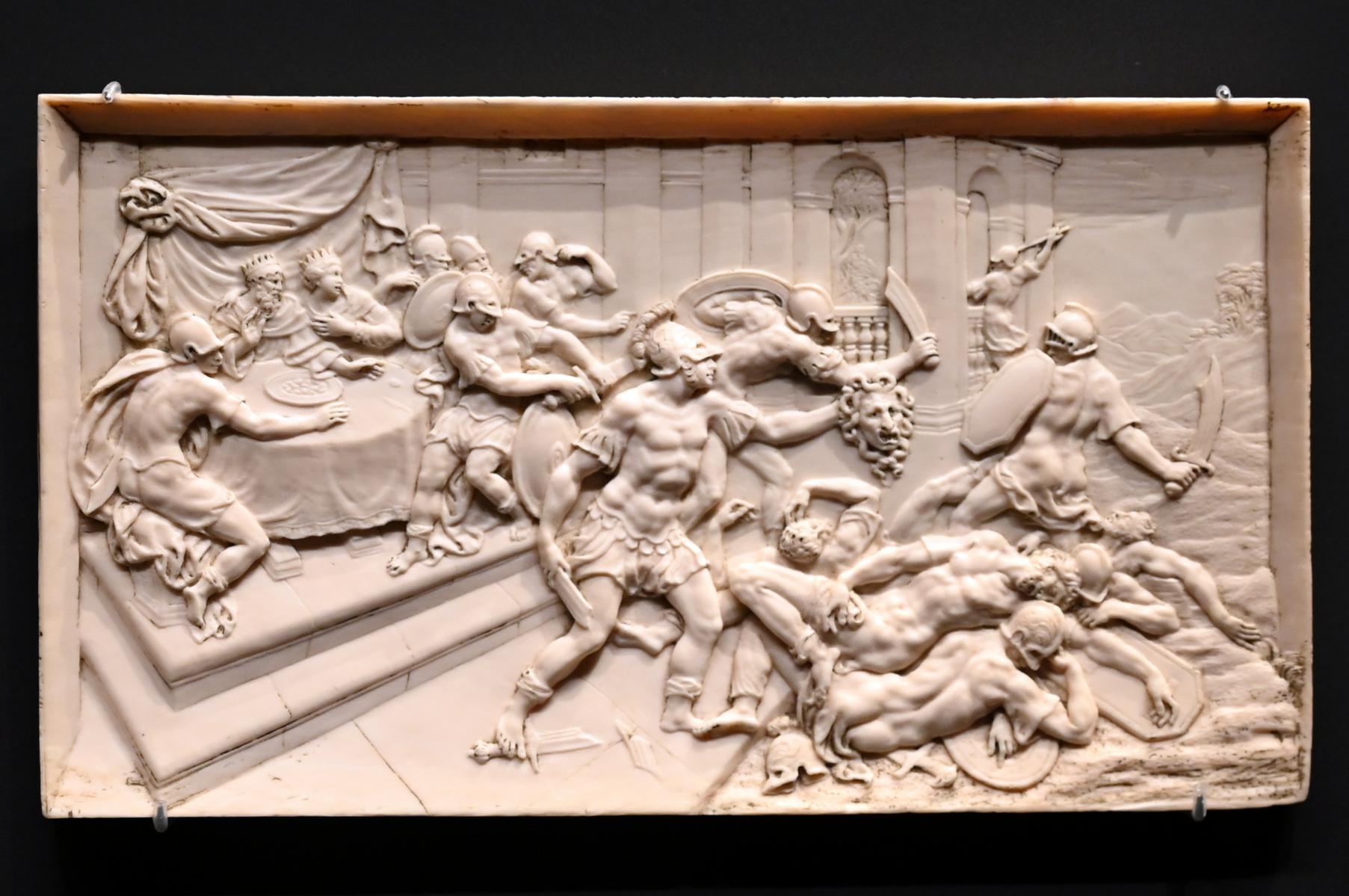 Perseus im Kampf mit Phineus, Darmstadt, Hessisches Landesmuseum, Fürstliche Schatzkammer, 2. Hälfte 17. Jhd.