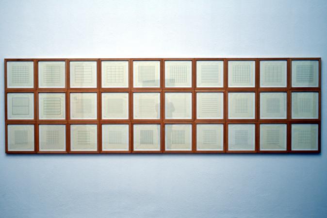 Agnes Martin (1960–1999), On a clear day, Wiesbaden, Museum Wiesbaden, Ausstellung "Alles! 100 Jahre Jawlensky in Wiesbaden" vom 17.09.-26.06.2022, Saal 16, 1973