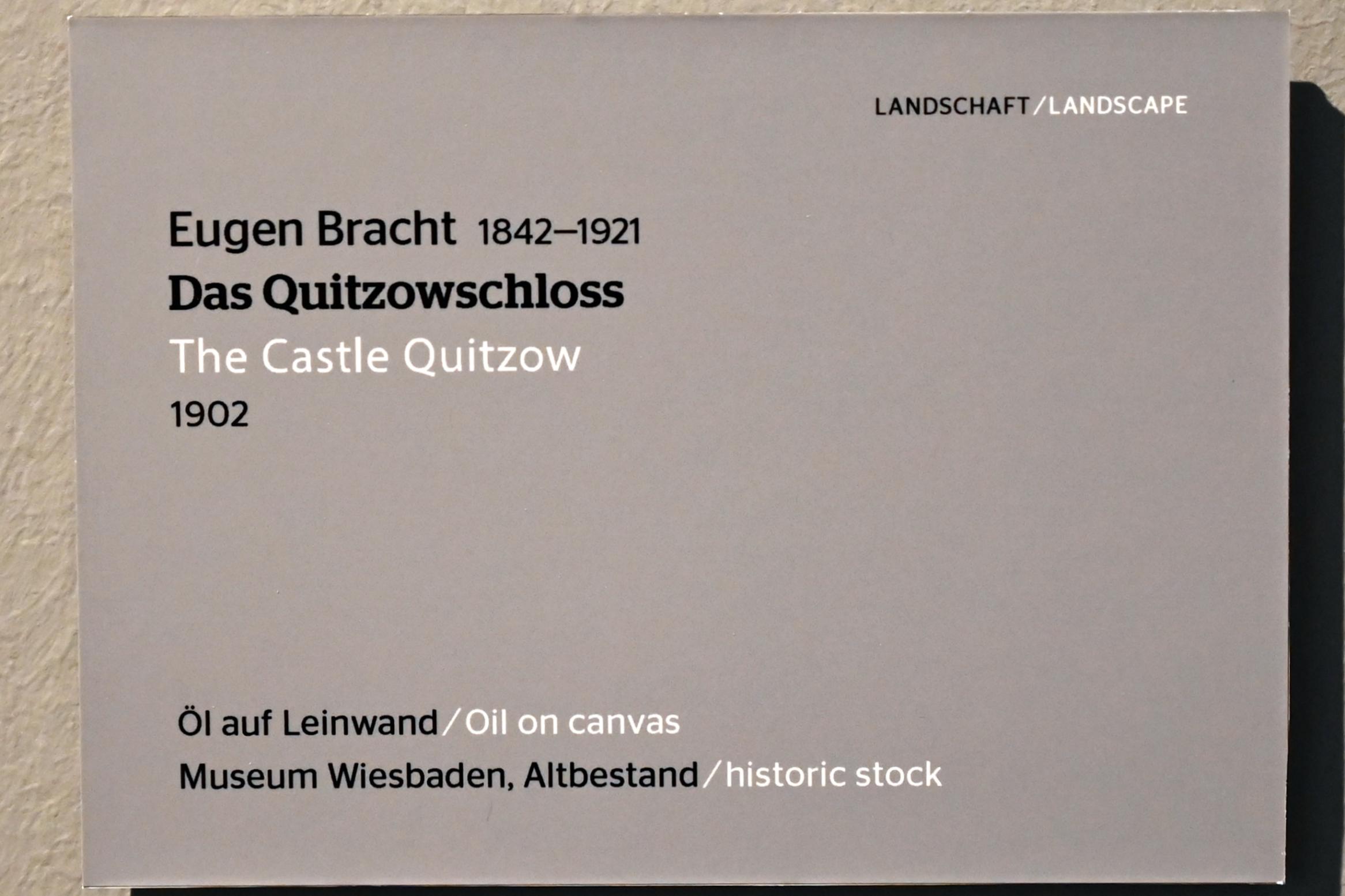 Eugen Bracht (1861–1902), Das Quitzowschloss, Wiesbaden, Museum Wiesbaden, Landschaft 3, 1902, Bild 2/2