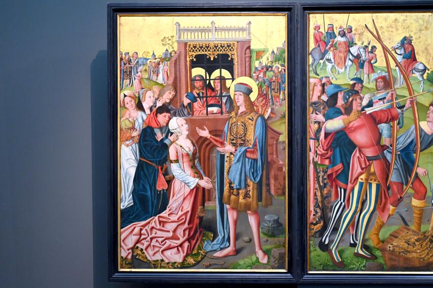Jüngerer Meister der Heiligen Sippe (1480–1514), Sebastiansaltar, Köln, Wallraf-Richartz-Museum, Mittelalter - Saal 2, um 1493–1494, Bild 2/4