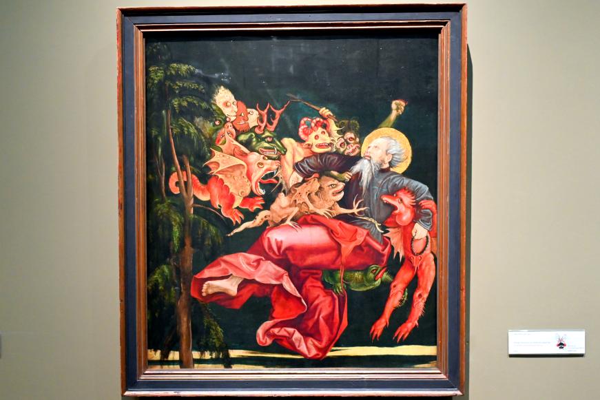 Heiliger Antonius, von Dämonen gepeinigt, Köln, Wallraf-Richartz-Museum, Mittelalter - Saal 12, um 1520, Bild 1/2