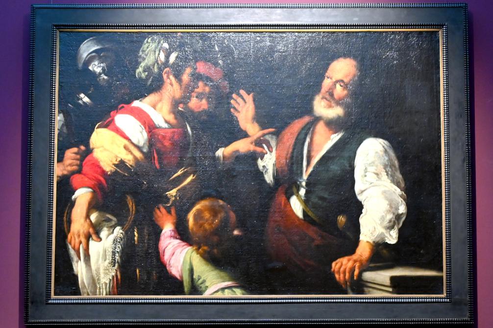 Bernardo Strozzi (1622–1644), Die Verleugnung Petri, Köln, Wallraf-Richartz-Museum, Barock - Saal 4, vor 1635