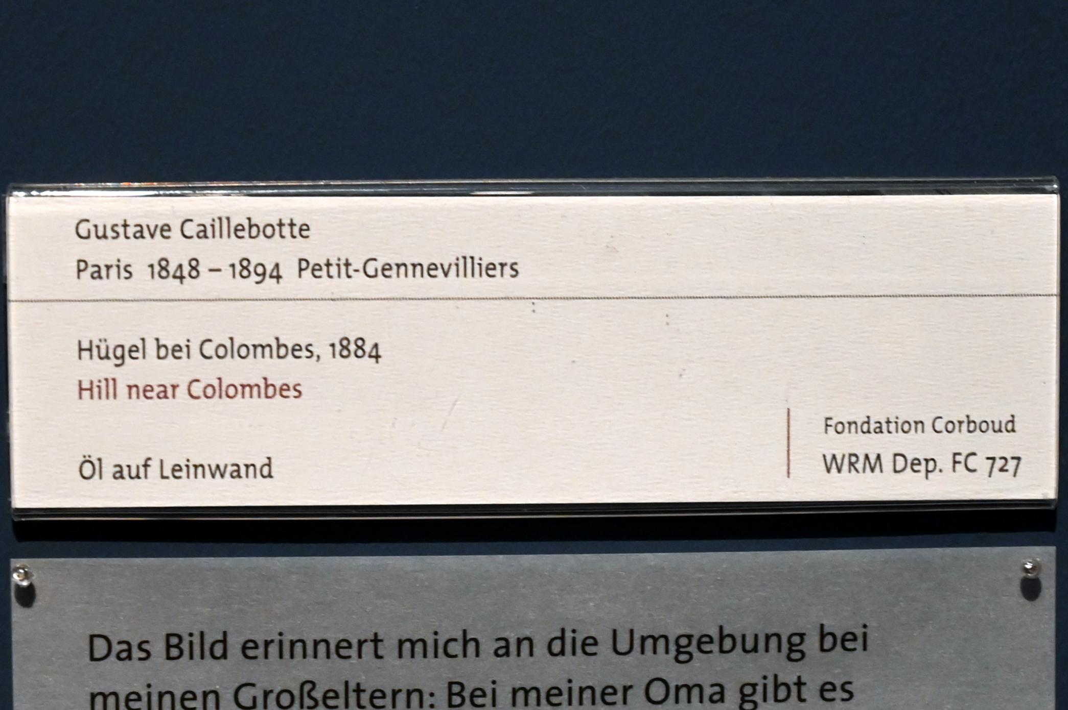Gustave Caillebotte (1875–1893), Hügel bei Colombes, Köln, Wallraf-Richartz-Museum, 19. Jahrhundert - Saal 6, 1884, Bild 2/2