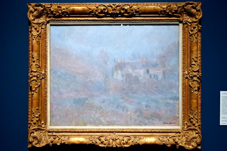 Claude Monet (1864–1925), Häuser in Falaise, Nebel, Köln, Wallraf-Richartz-Museum, 19. Jahrhundert - Saal 7, 1885