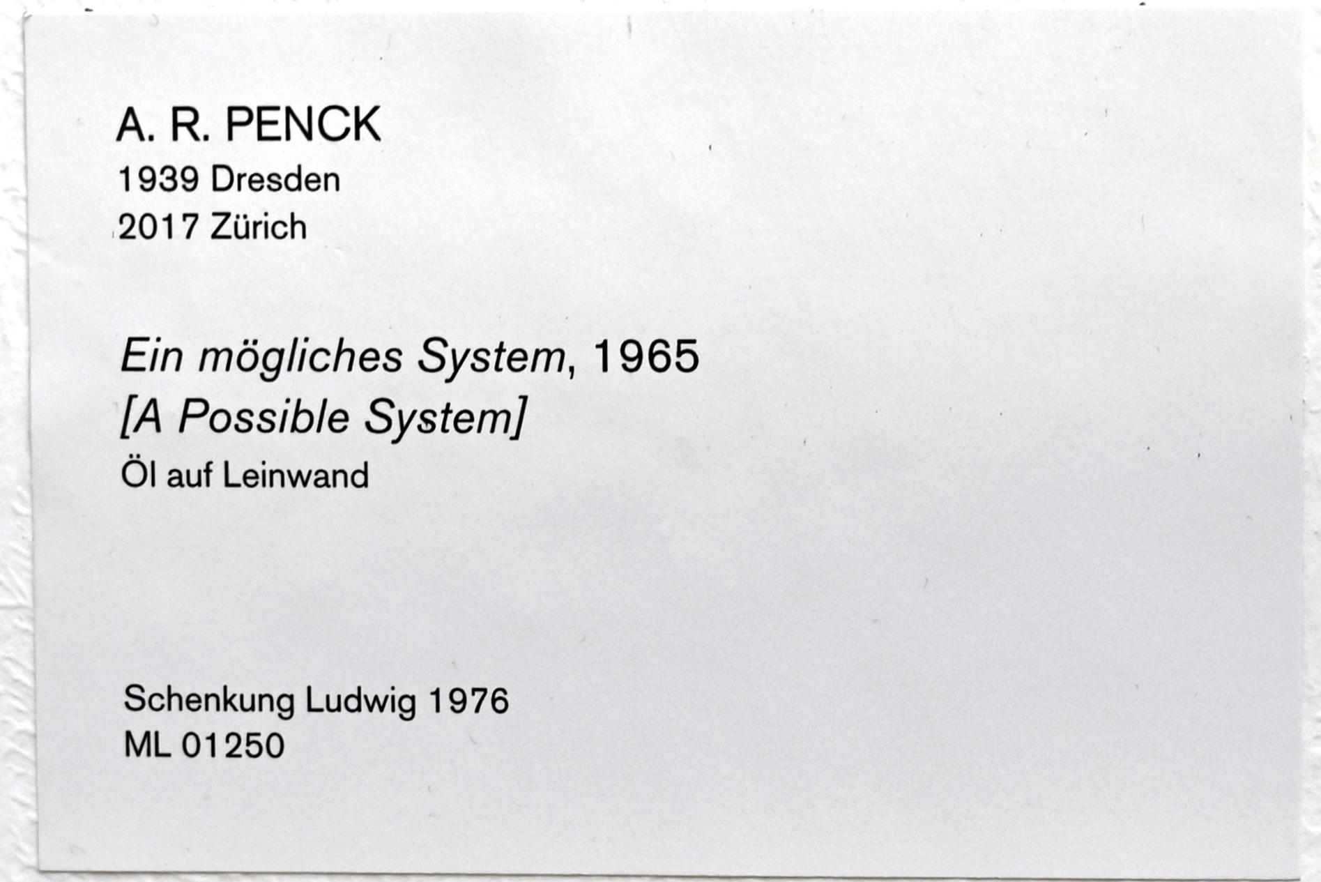 A. R. Penck (1965–1992), Ein mögliches System, Köln, Museum Ludwig, 02.37, 1965, Bild 2/2
