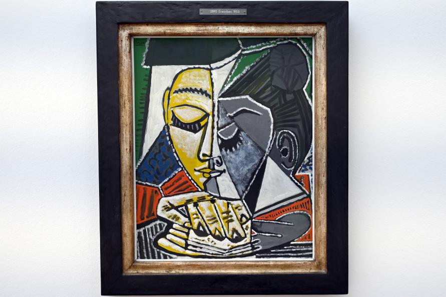 Pablo Picasso (1897–1972), Kopf einer lesenden Frau, Köln, Museum Ludwig, 02.37, 1953, Bild 1/2