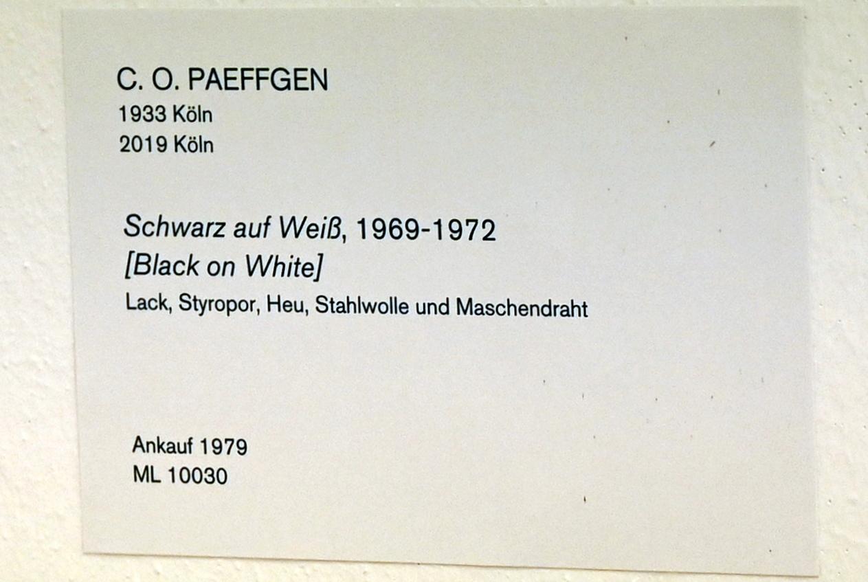 C.O. Paeffgen (1969–1972), Schwarz auf Weiß, Köln, Museum Ludwig, 01.58, 1969–1972, Bild 2/2