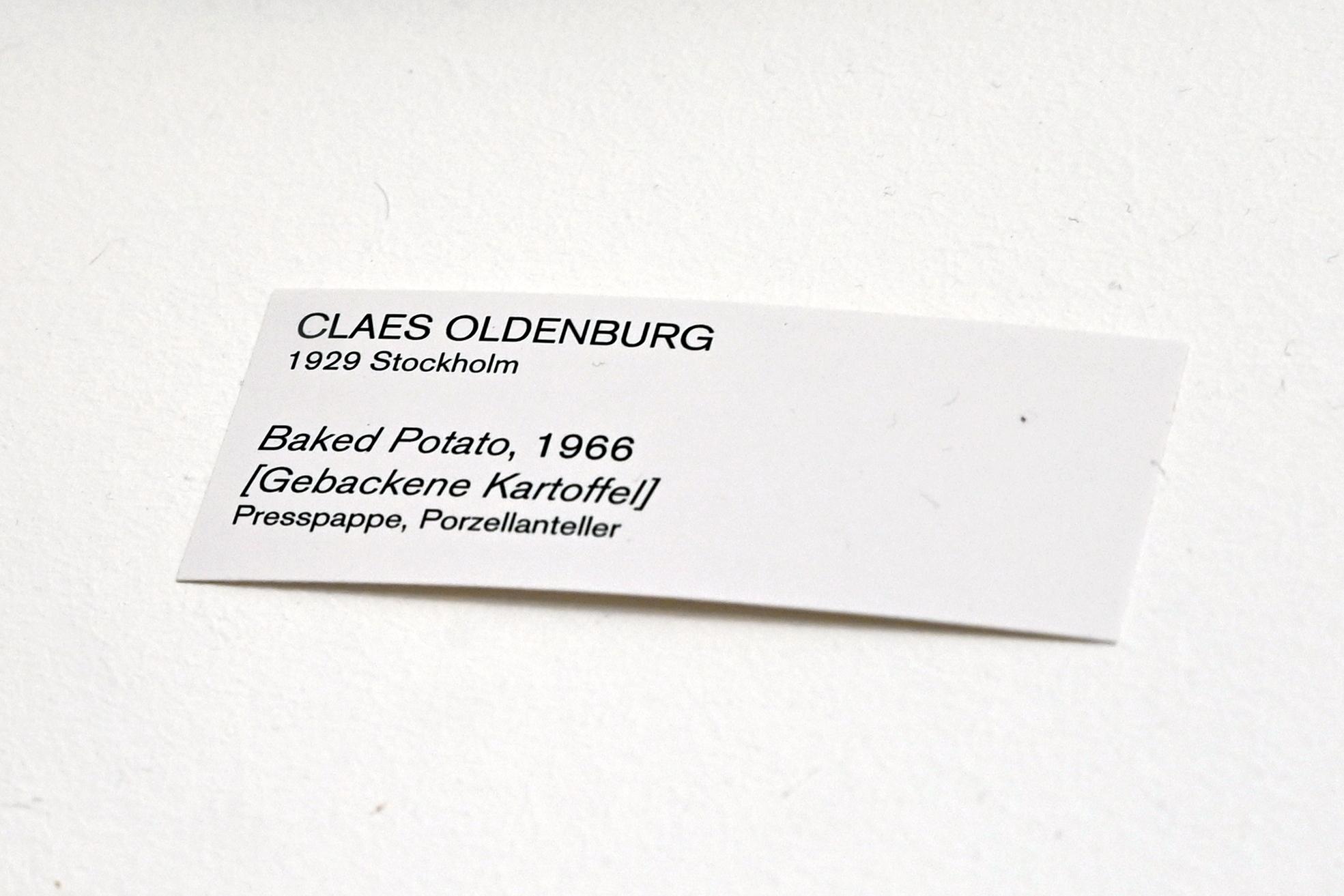 Claes Oldenburg (1961–1971), Gebackene Kartoffel, Köln, Museum Ludwig, 01.11, 1966, Bild 2/2