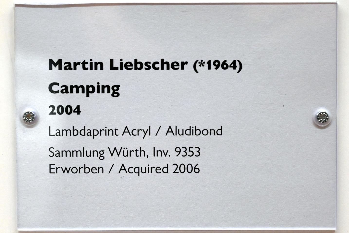 Martin Liebscher (2004), Camping, Schwäbisch Hall, Kunsthalle Würth, Ausstellung "Sport, Spaß und Spiel" vom 13.12.2021 - 26.02.2023, Obergeschoß, 2004, Bild 4/4