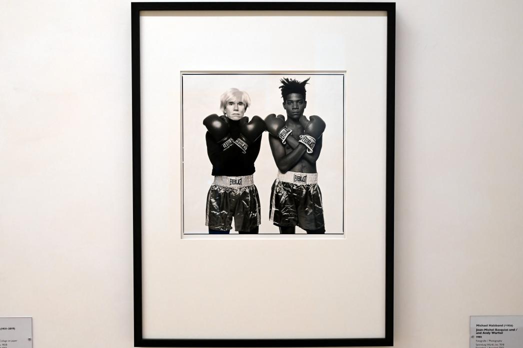 Michael Halsband (1985), Jean-Michel Basquiat und Andy Warhol, Schwäbisch Hall, Kunsthalle Würth, Ausstellung "Sport, Spaß und Spiel" vom 13.12.2021 - 26.02.2023, Obergeschoß, 1985