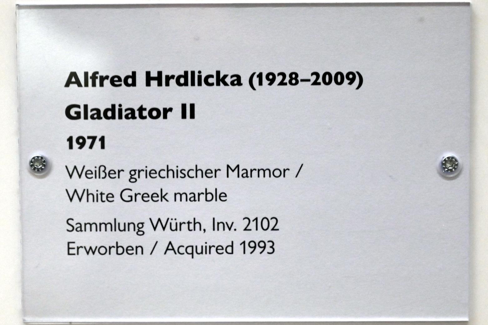 Alfred Hrdlicka (1957–1994), Gladiator II, Schwäbisch Hall, Kunsthalle Würth, Ausstellung "Sport, Spaß und Spiel" vom 13.12.2021 - 26.02.2023, Untergeschoß, 1971, Bild 3/3