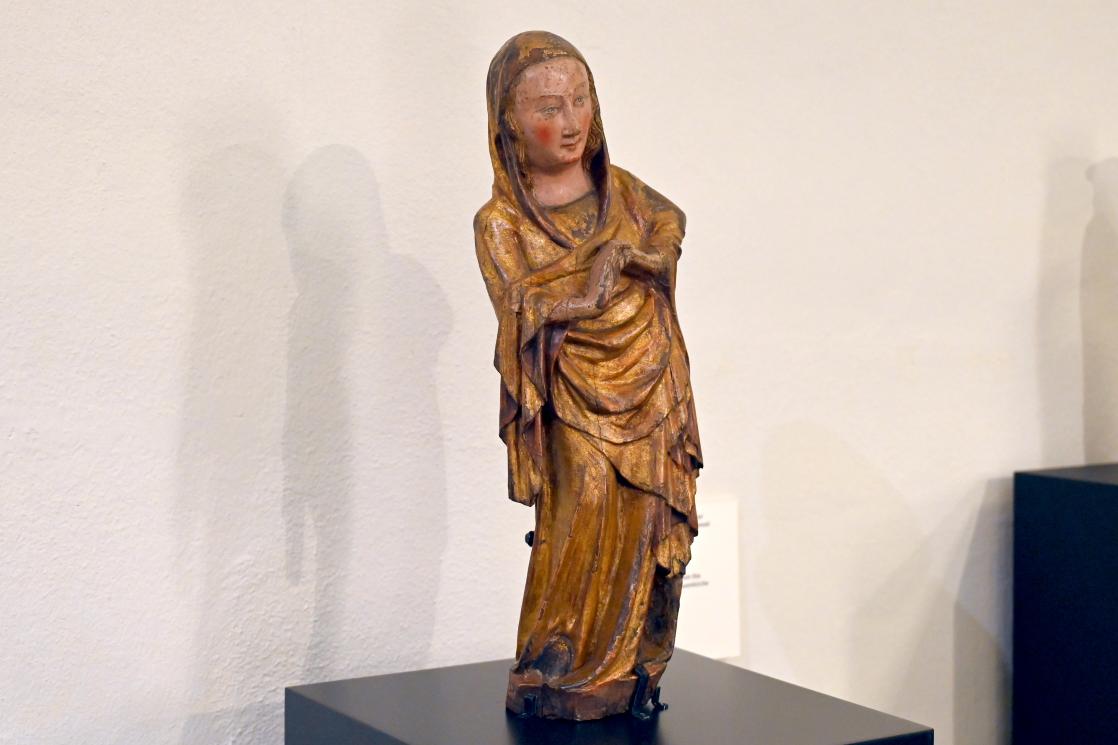 Trauernde Maria, Oberwesel, Liebfrauenkirche, jetzt Köln, Museum Schnütgen, Saal 7, um 1360–1370, Bild 2/4