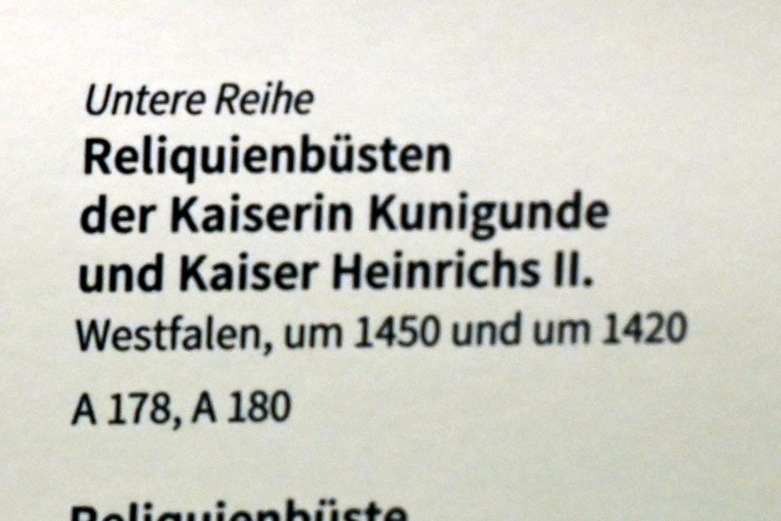 Reliquienbüste des Kaisers Heinrich II., Köln, Museum Schnütgen, Saal 10, um 1420, Bild 2/2