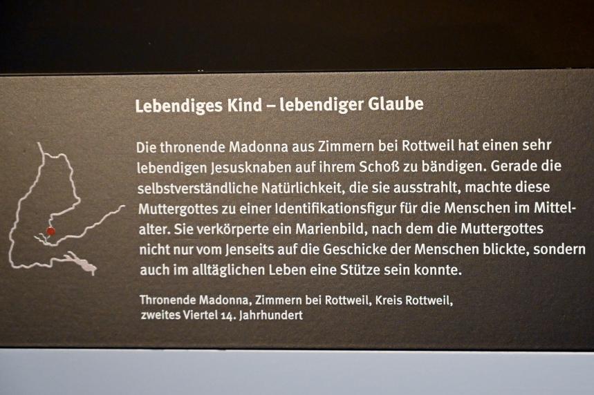 Thronende Madonna, Stuttgart, Landesmuseum Württemberg, Mittelalter, 2. Viertel 14. Jhd., Bild 5/5