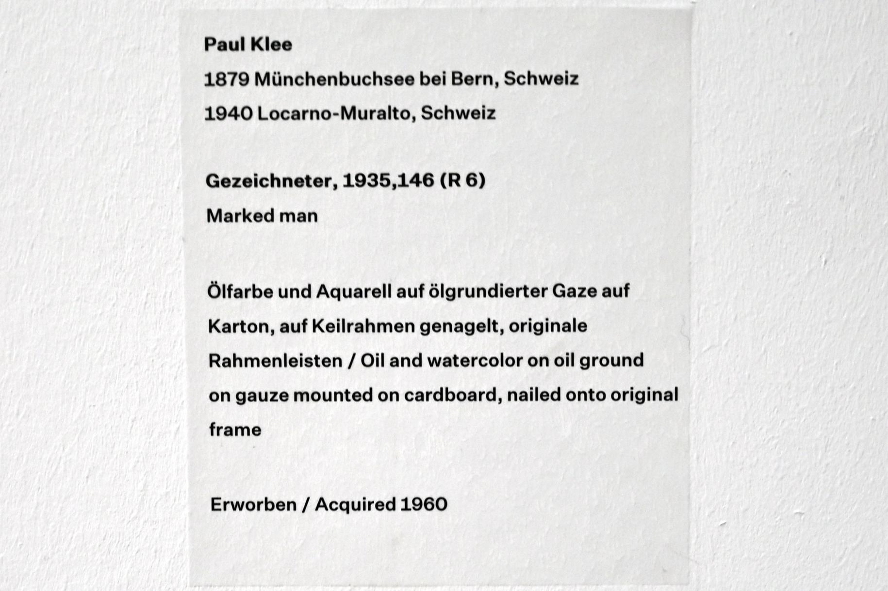 Paul Klee (1904–1940), Gezeichneter, Düsseldorf, Kunstsammlung K20, Saal 1, 1935, Bild 2/2