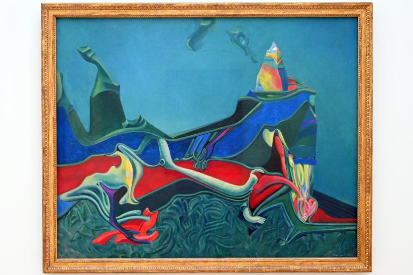Max Ernst (1912–1970), Landschaft mit keimendem Dorn, Düsseldorf, Kunstsammlung K20, Saal 3, 1936, Bild 1/2